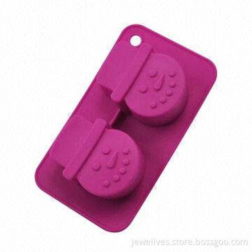 2-cavity snowman silicone candy mold